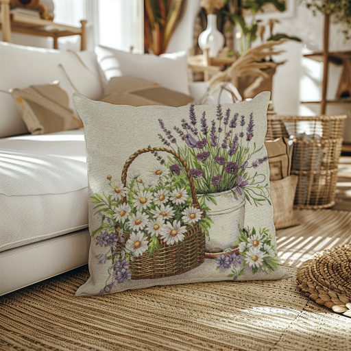 Flower shop, levendulás (A) díszpárna huzat