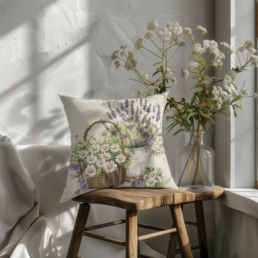 Flower shop, levendulás (A) díszpárna huzat