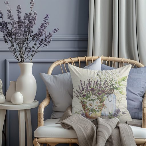 Flower shop, levendulás (B) díszpárna huzat