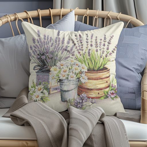 Flower shop, levendulás (C) díszpárna huzat