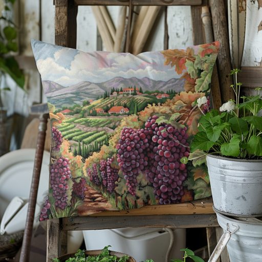 Szőlőültetvény díszpárna huzat