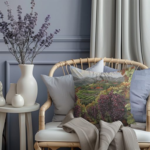 Szőlőültetvény díszpárna huzat