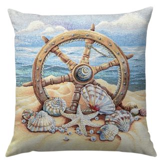 Tengerparti, kormánykerekes díszpárna huzat