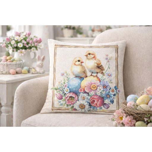 Kiscsibés, húsvéti díszpárna huzat