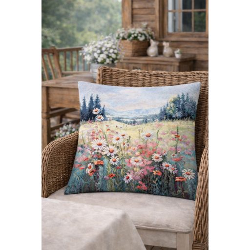 Vadvirágos tájkép díszpárna huzat