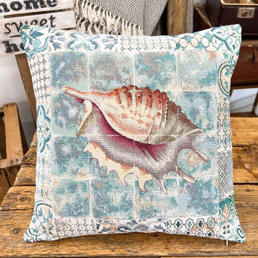 Kagylós (A) csempemintás díszpárna huzat