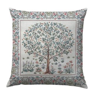 Életfa (fehér) díszpárna huzat