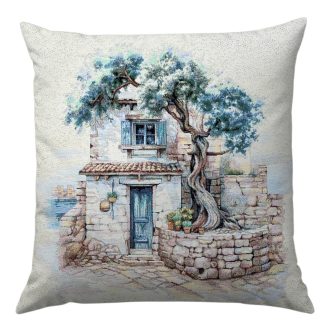 Mykonos olajfás díszpárna huzat