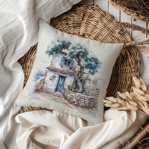 Mykonos olajfás díszpárna huzat