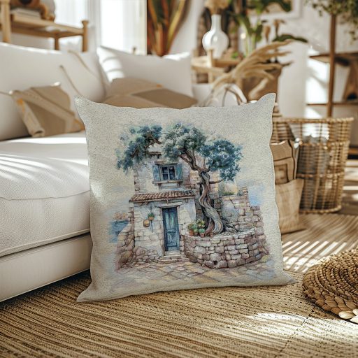 Mykonos olajfás díszpárna huzat