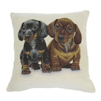 Tacskó kölyökkutyás díszpárna huzat