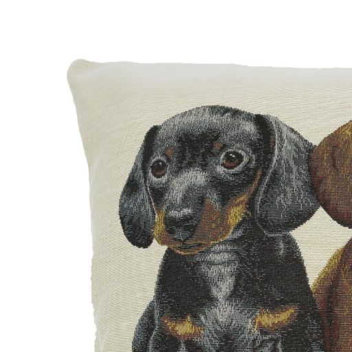 Tacskó kölyökkutyás díszpárna huzat