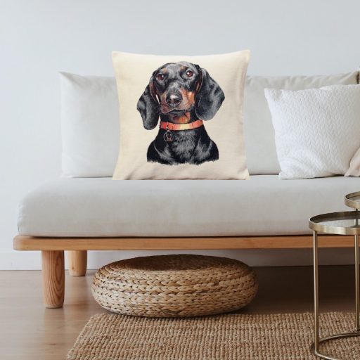 Tacskó kutyás díszpárna huzat