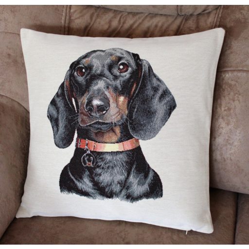 Tacskó kutyás díszpárna huzat