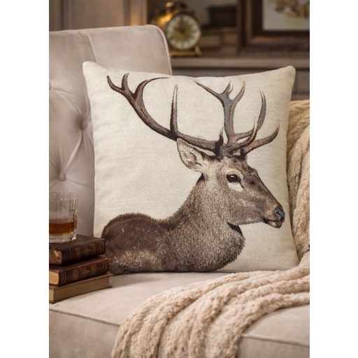 Szarvasos díszpárna huzat