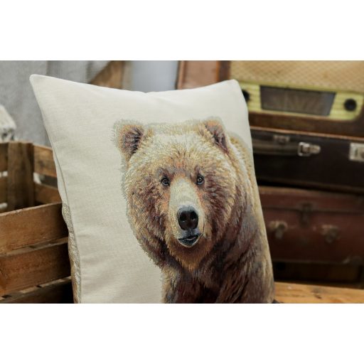 Medvés díszpárna huzat