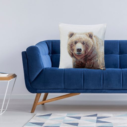 Medvés díszpárna huzat