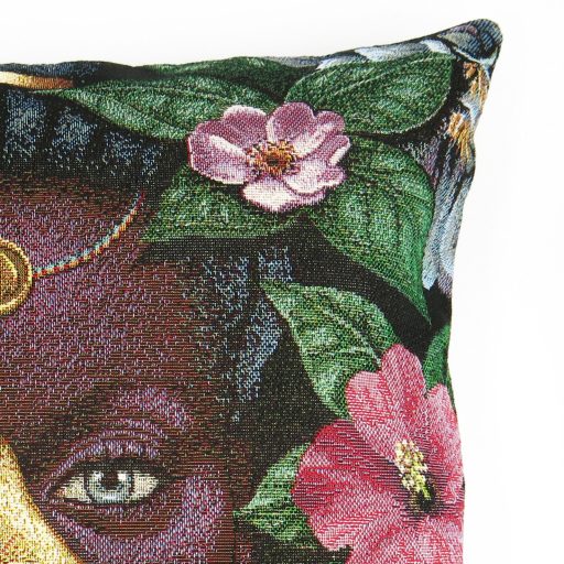 Afrikai, leopárdos díszpárna huzat, arany lurex