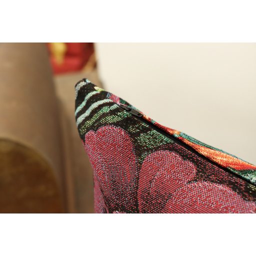 Leopárdos, trópusi díszpárna huzat, arany lurex