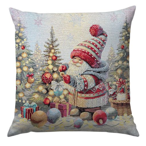 Manó az erdőben díszpárna huzat, arany lurex