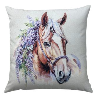 Lovas, lila akácos díszpárna huzat