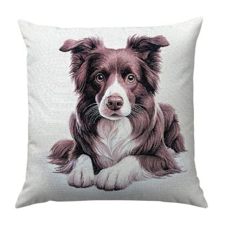 Border collie (barna) kutyás díszpárna huzat