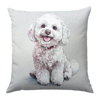 Bichon bolognese kutyás díszpárna huzat