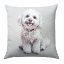 Bichon bolognese kutyás díszpárna huzat