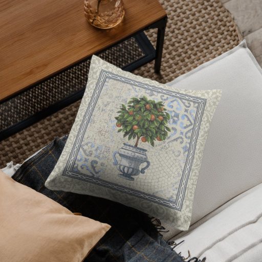 Toszkán kert (Narancsfás) díszpárna huzat