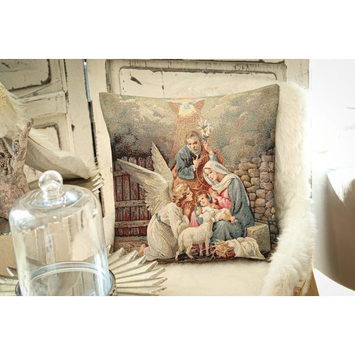 Betlehemi hajnal díszpárna huzat, arany lurex