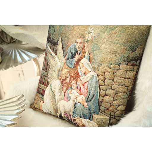 Betlehemi hajnal díszpárna huzat, arany lurex