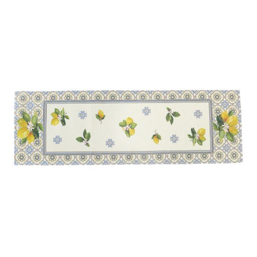 Capri citromos, mediterrán asztali futó, 44x140 cm