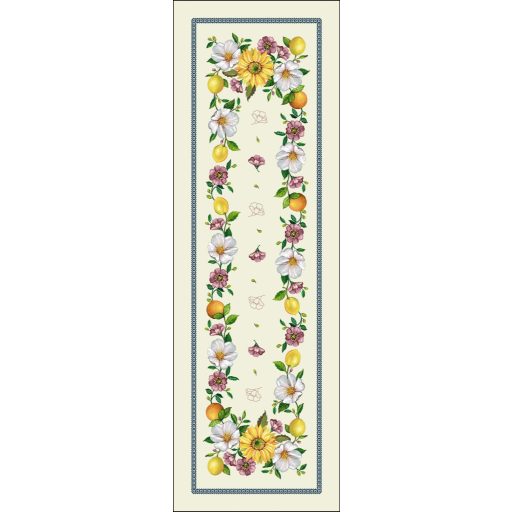 Napraforgós, citromos asztali futó, 44x140 cm