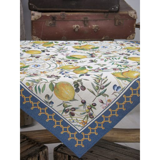 Positano citromos, olivás asztalterítő, 96x100 cm