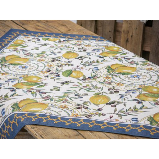 Positano citromos, olivás asztalterítő, 96x100 cm