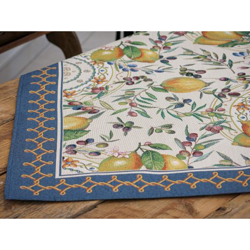 Positano citromos, olivás asztalterítő, 96x100 cm