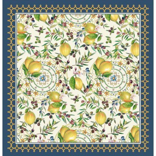 Positano citromos, olivás asztalterítő, 96x100 cm