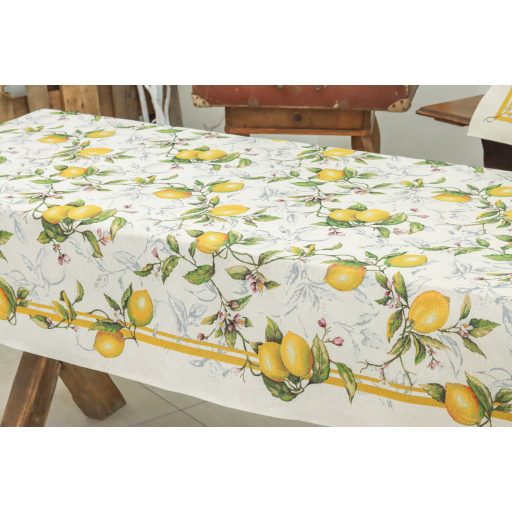 Palermo citromos, mediterrán asztalterítő, 137x180 cm