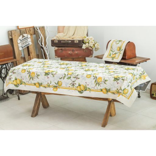 Palermo citromos mediterrán asztalterítő, 137x240 cm