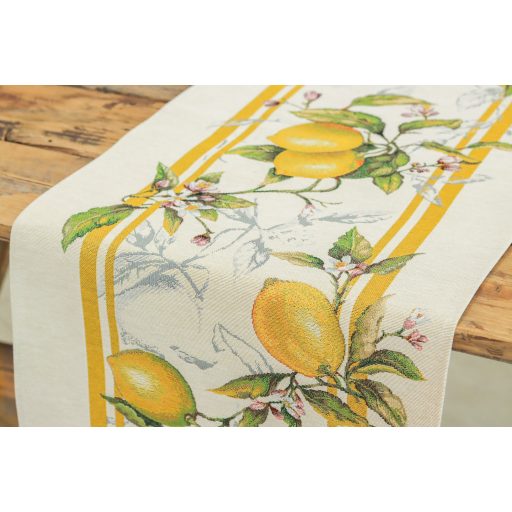 Palermo citromos, mediterrán asztali futó, 44x140 cm
