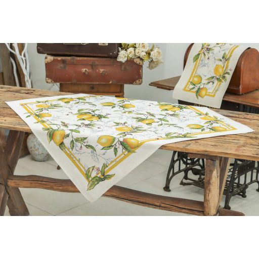 Palermo citromos, mediterrán asztalterítő, 96x100 cm