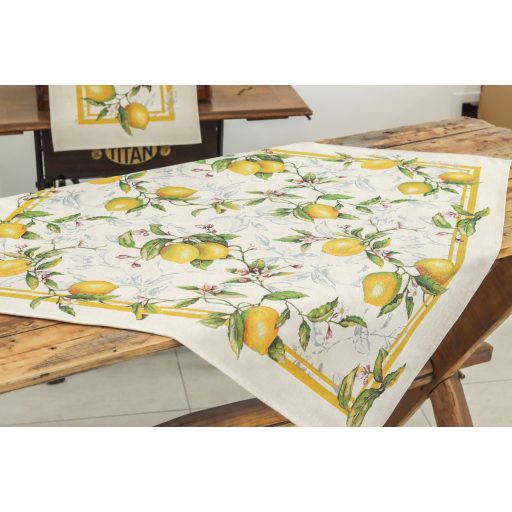 Palermo citromos, mediterrán asztalterítő, 96x100 cm