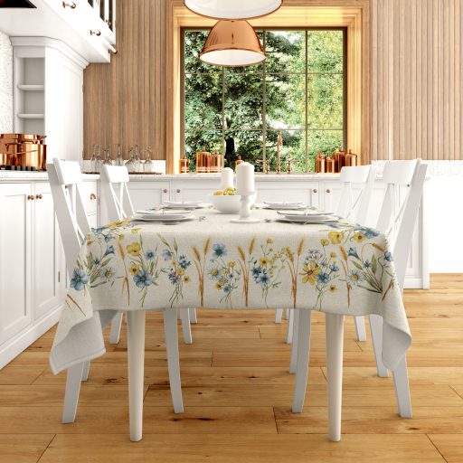 Búzavirágos asztalterítő, 96x100 cm 