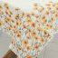 Apró, sárga virágos asztalterítő, 96x100 cm