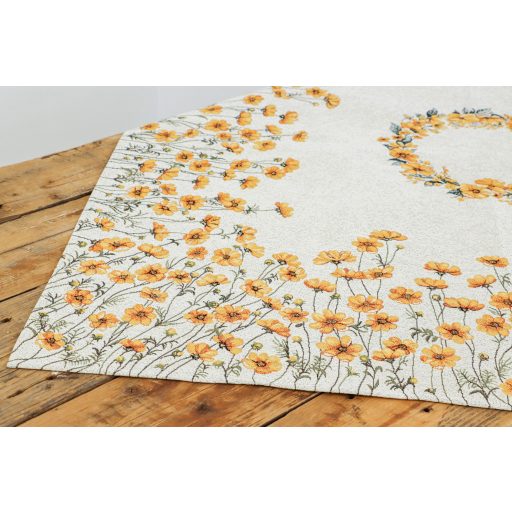 Apró, sárga virágos asztalterítő, 96x100 cm