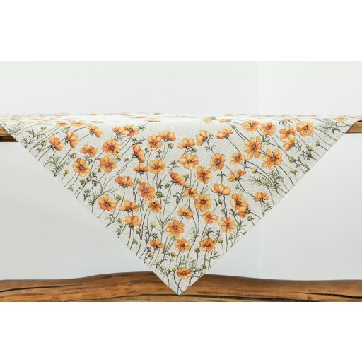 Apró, sárga virágos asztalterítő, 96x100 cm