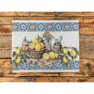 Lemon art mediterrán citromos tányéralátét
