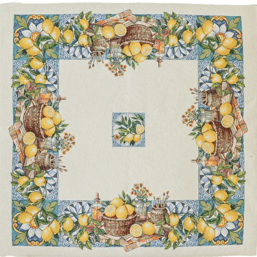 Lemon art mediterrán citromos asztalterítő, 96x100 cm
