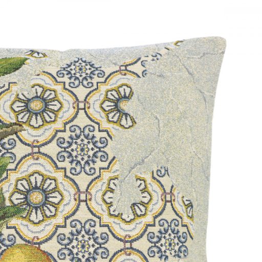 Capri 2 (tört mintás) citromos, mediterrán díszpárna huzat