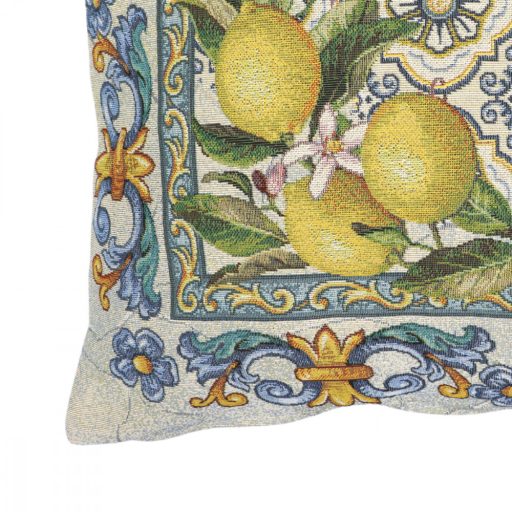Capri 2 (tört mintás) citromos, mediterrán díszpárna huzat